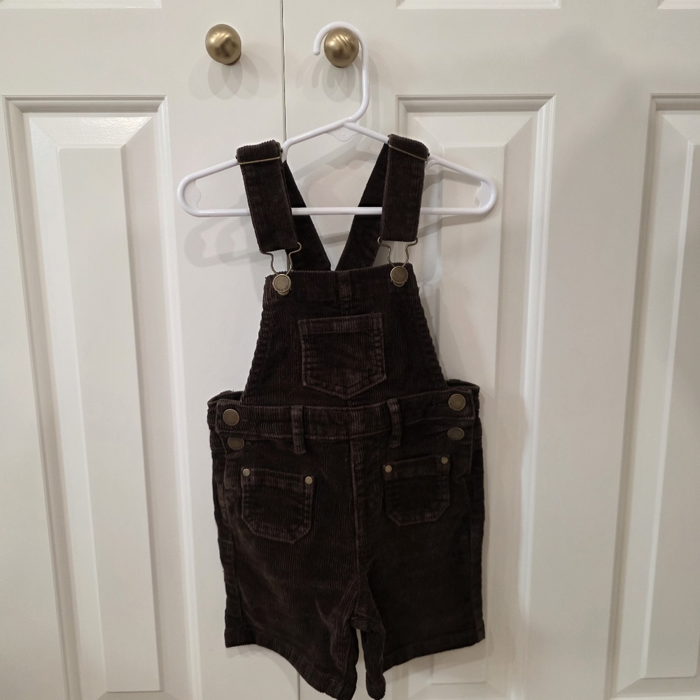 Jamie Kay 3Y Brown Corduroy Overalls